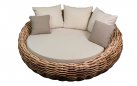 COCOON DAYBED łóżko ogrodowe z technorattanu z poduszkami BEE WETT® Boucle beżowy