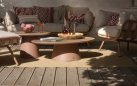 Zestaw ogrodowy TOSCANA aluminium poduszki sofa 3-osobowa stoliki kolor mocha beige