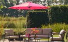 Parasol ogrodowy SUNLINE aluminium poliester średnica 270 cm  / różówy
