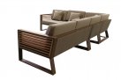 Aluminiowy narożnik ogrodowy NEW YORK Higold brązowy wykończenia teak