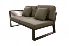 Aluminiowy narożnik ogrodowy NEW YORK Higold brązowy wykończenia teak