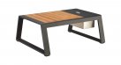 Meble ogrodowe aluminiowe na taras NEW YORK ciemnoszare alu sofa 2-osobowa