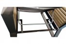 Ekskluzywny aluminiowy leżak ogrodowy NEW YORK aluminiowy  brązowy beżowe poduszki