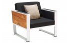 Komplet wypoczynkowy aluminiowy biały YORK 2-osobowa sofa 