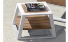 Komplet wypoczynkowy aluminiowy biały YORK 2-osobowa sofa 