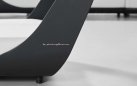 Luksusowy narożnik aluminiowy na taras ONDA czarna konstrukcja / białokremowe poduszki