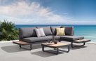 Meble ogrodowe aluminiowe narożne CARIBBEAN Higold ciemnoszare teak