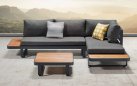 Meble ogrodowe aluminiowe narożne CARIBBEAN Higold ciemnoszare teak