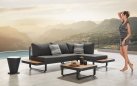 Meble ogrodowe aluminiowe narożne CARIBBEAN Higold ciemnoszare teak