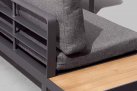 Platformowy aluminiowy narożnik na taras NEW POLO 255x255 Higold ciemnoszary poduszki Olefin