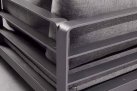Platformowy aluminiowy narożnik na taras NEW POLO 255x255 Higold ciemnoszary poduszki Olefin