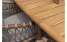 Krzesło do jadalni ogrodowej NORA 4SO teak premium i poduszki siedzisko i oparcie