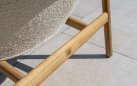 Fotel wypocznkowy teakowe SAMOS z poduszkami z poszewkami Boucle 