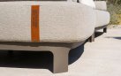 Szeroka sofa ogrodowa wypozcynkowa SANTORINI 4SO obicie tkaniną boucle