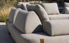 Szeroka sofa ogrodowa wypozcynkowa SANTORINI 4SO obicie tkaniną boucle