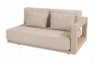 Ekskluzywny narożnik ogrodowy aluminiowy modułowy beżowy METROPOLITAN stolik teak