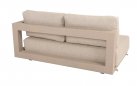 Ekskluzywny narożnik ogrodowy aluminiowy modułowy beżowy METROPOLITAN stolik teak