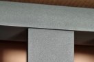 Modułowy narożnik aluminiowy ogrodowy METEORO ciemnoszary z jasnymi poduszkami i stolikiem kwadratowym 90x90 cm