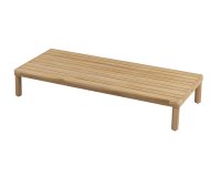 Prostokątny stolik kawowy FINN 150x65 z drewna teakowego premium