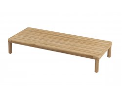 Prostokątny stolik kawowy FINN 150x65 z drewna teakowego premium