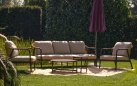 Zestaw ogrodowy NICE aluminium lina poduszki stoliki sofa 195 cm kolor czarny i beżowy