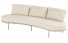 Sofa ogrodowa LUNA aluminium poduszki szerokość 200 cm kolor soft green
