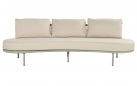 Sofa ogrodowa LUNA aluminium poduszki szerokość 200 cm kolor soft green