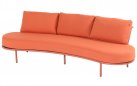 Sofa ogrodowa LUNA aluminium poduszki szerokość 200 cm kolor terracota