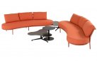 Sofa ogrodowa LUNA aluminium poduszki szerokość 200 cm kolor terracota