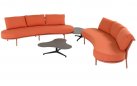 Sofa ogrodowa LUNA aluminium poduszki szerokość 200 cm kolor terracota