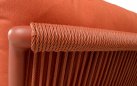 Sofa ogrodowa LUNA aluminium poduszki szerokość 200 cm kolor terracota