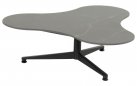 Stolik ogrodowy LUNA niski aluminium ceramika 86 × 92 × 29 cm kolor czarny