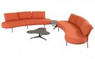 Stolik ogrodowy LUNA niski aluminium ceramika 86 × 92 × 29 cm kolor czarny