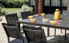 SPALATO stół ogrodowy aluminiowy rozkładany 100–150×150 antracytowy