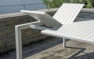SPALATO stół ogrodowy aluminiowy rozkładany 100–150×150 biały