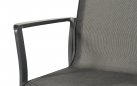 Krzesło ogrodowe LEA aluminium podłokietniki sztaplowane szerokość 62 cm kolor antracyt