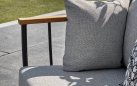 CONDOR fotel ogrodowy z aluminium i teaku z poduszką BEE WETT® antracytowy