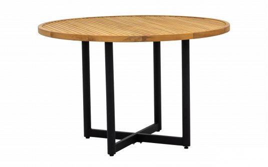JAKARTA DINING stół ogrodowy AppleBee Ø120 teak i aluminium JAKARTA DINING stół ogrodowy AppleBee Ø120 teak i aluminium