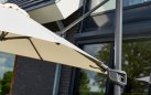 Parasol ogrodowy ośmiokątny Ø300 cm SHADOWFLEX noga boczna aluminium poliester Ø300 cm / noga antracyt - poszyciue szarobezowe