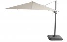 Parasol ogrodowy SHADOWFLEX z nogą boczną aluminium poliester 300 × 300 cm FLEX korbowy noga natracyt / poszycie szarobeżowe