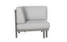 MAUI narożny moduł ogrodowy 85×85 taupe z poduszkami BEE WETT®