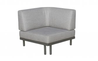 MAUI narożny moduł ogrodowy 85×85 taupe z poduszkami BEE WETT®