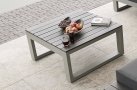 Stolik ogrodowy szary aluminiowy Mallorca prstokątny 118x82 cm 