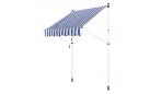 Markiza przenośna do szybkiego montażu SUNPROOF 350x120 cm BIAŁO-NIEBIESKA