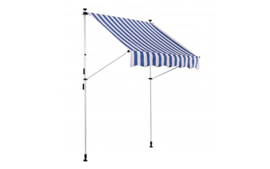Markiza przenośna do szybkiego montażu SUNPROOF 350x120 cm BIAŁO-NIEBIESKA Markiza przenośna do szybkiego montażu SUNPROOF 350x120 cm BIAŁO-NIEBIESKA