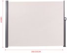 Parawan przesuwny 180x300 cm kremowy ogrodowy