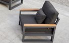 Meble ogrodowe - nowoczesny narożnik aluminiowy SOHO - ciemnoszary