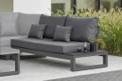 Dwuosobowa sofa ogrodowa ze stolikiem na końcu z desek kompozytowych CZARNYCH