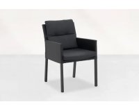 Krzesło stołowe ogrodowe aluminium tekstylina CARIBEAN ANTRACYT