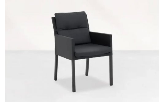 Krzesło stołowe ogrodowe aluminium tekstylina CARIBEAN ANTRACYT Krzesło stołowe ogrodowe aluminium tekstylina CARIBEAN ANTRACYT